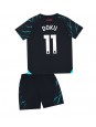 Manchester City Jeremy Doku #11 Kolmaspaita Lasten 2023-24 Lyhythihainen (+ shortsit)